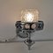 Modernist Chromed Metal and Bubble Glass Wall Lamp, 1970s 4