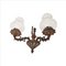 Portuguese Regency Style Bronze Wall Mounted Lamps, 1920s, Set of 2, Image 4