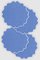 Alhambra Palace Blue Linen Coasters by Los Encajeros, Set of 4, Image 1