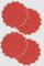 Alhambra Blood Orange Linen Coasters by Los Encajeros, Set of 4 1