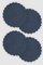 Posavasos Zurbano de lino azul marino de Los Encajeros. Juego de 4, Imagen 1