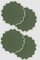 Valver Green Linen Coasters by Los Encajeros, Set of 4, Image 1