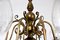 Vintage Brass 8-Light Chandelier with Murano Glass Lampshades, Italy 8