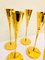 Gold-Plated Prince of Metternich Special Edition Champagne Flutes, Set of 5 7