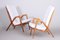 Mid-Century White Armchairs by Jan Vanen, Czechia, 1950s, Set of 2, Image 2