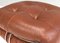 Italian Original Tan Leather Soriana Pouf by Tobia Scarpa for Cassina, 1970s 13