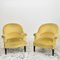 French Napoleon III Tub Armchairs in Yellow Velvet, Set of 2, Image 1