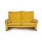 Yellow Fabric Maralunga 2-Seat Sofas from Cassina, Set of 2 3
