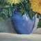 Flower Composition in Blue Vase, 1947, Oil on Canvas, Framed, Image 6