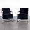 Armchairs FN 21 in Blue Velvet by Mart Stam for Mucke Melder, 1930s 3