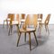 French Blonde Beech & Bentwood Dining Chairs Mondor from Baumann, 1950s, Set of 6, Image 1