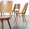 French Blonde Beech & Bentwood Dining Chairs Mondor from Baumann, 1950s, Set of 6, Image 2