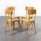 French Blonde Beech & Bentwood Dining Chairs Model 1402 from Baumann, 1950s, Set of 4 5