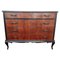 Mid-Century Modern Italian Wood & Brass Chest of 4 Drawers, Image 1