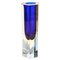Hand-Crafted Blue Murano Small Glass Vase by Flavio Poli, Italy, 1960, Image 1