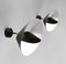 Mid-Century Modern Black Saturn Wall Lamps by Serge Mouille, Set of 2 5