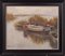 Escena de lago posimpresionista con barcos, óleo sobre lienzo, enmarcado, Imagen 2