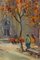 Impressionist Autumn Cityscape, Late 20th-Century, Oil on Canvas, Framed, Image 8