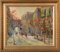 Impressionist Autumn Cityscape, Late 20th-Century, Oil on Canvas, Framed 2