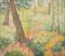 Impressionist Wooded Landscape with Flowers, Late 20th-Century, Oil on Board, Framed 1