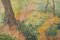Impressionistische Waldlandschaft mit Blumen, Spätes 20. Jh., Öl auf Karton, Gerahmt 3