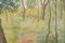 Impressionistische Waldlandschaft mit Blumen, Spätes 20. Jh., Öl auf Karton, Gerahmt 5