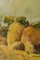 Post Impressionist Landscape with Haystacks, Mid 20th-Century, Oil, Framed, Image 6