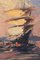 Post Impressionist Sailing Ship, 20th-Century, Oil, Image 2