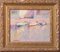 Post Impressionist Fishing Boats, 20th-Century, Oil on Board, Framed 2