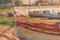 R. Illas y Illas, Post Impressionist Landscape with Boats, 20th-Century, Oil on Board, Framed 5