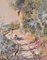 Juan de Palau Buixo, Large Landscape with Cart, 20th-Century, Watercolor on Paper, Framed 1