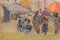 M. Casas, Autumn Market Scene, 1992, Oil on Canvas, Framed 4