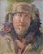 Boceto de un soldado ruso, siglo XX, óleo sobre lienzo, Imagen 1