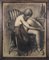 Dancer Seated in a Chair, Early 20th-century, Charcoal and Soft Pencil on Paper, Framed 2