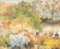 R. Saralid, Giardino estivo impressionista, XX secolo, Olio su tela, Incorniciato, Immagine 1