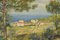 Palamós, Postimpressionistische Landschaft, 1952, Öl auf Leinwand, gerahmt 3