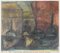 M. Estvade, El Círculo Artístico de Sant Lluc, Expressive Harbour Scene, 1958, Litografia su carta, Incorniciato, Immagine 1