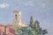 Sant Andreu De Salou, Paesaggio con villaggio in luce dorata, 1946, Olio su tavola, Incorniciato, Immagine 4