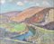 Impressionistische Landschaft mit Flusstal, Frühes 20. Jh., Öl auf Leinwand 1