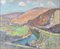Paisaje impresionista con el valle del río, principios del siglo XX, óleo sobre lienzo, Imagen 1
