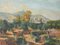 Camois, Paysage Méditerranéen Impressionniste avec vue sur la Rivière et les Montagnes, 1945, Huile sur Toile, Encadrée 1