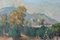 Camois, paisaje mediterráneo impresionista con vistas al río y las montañas, 1945, óleo sobre lienzo, enmarcado, Imagen 3