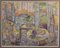 Fauve Interior and Garden Scene, Mid 20th-Century, Oil on Canvas, Framed 2