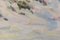 R. Marrera, Paysage de Neige Impressionniste, Milieu du 20e Siècle, Huile sur Papier, Encadré 8