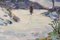 R. Marrera, Paysage de Neige Impressionniste, Milieu du 20e Siècle, Huile sur Papier, Encadré 10