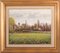 J. Coronas, Paesaggio con fiume e villaggio, fine XX secolo, olio su tela, con cornice, Immagine 2