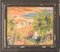 R Saralid, Paesaggio marino impressionista con villaggio, metà XX secolo, olio su tela, Immagine 2