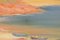 R Saralid, Impressionistische Küstenlandschaft mit Dorf, Mitte 20. Jh., Öl auf Leinwand 8