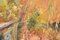 R Saralid, Paesaggio marino impressionista con villaggio, metà XX secolo, olio su tela, Immagine 6