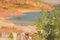 R Saralid, Impressionist Seaside Landscape with Village, Mid-20th Century, Oil on Canvas 7